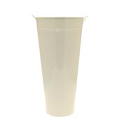 Cream Zinc Vase (55x27cm)