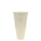 Cream Zinc Vase (45x24cm)
