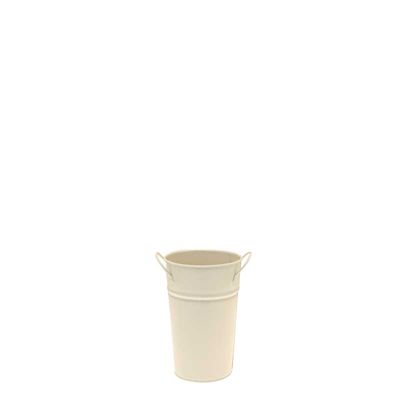 Cream Zinc Vase (20x13cm)