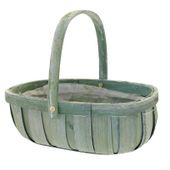 Green Trug with Folding Handle 