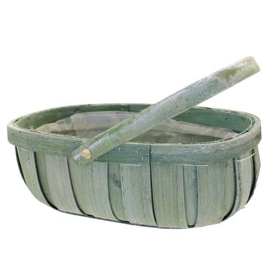 Green Trug with Folding Handle 