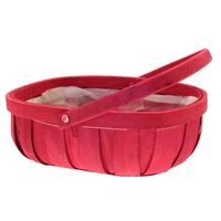 Red Trug with Folding Handle
