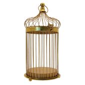 Gold Bird Cage (20x20x44.5cm)