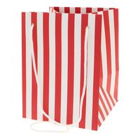 Red Candy Stripe Hand Tied Bag (19x25cm)