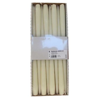 Taper Candle Ivory Pk8 (400x25)