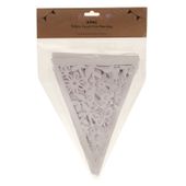 White Laser Cut Bunting (20 Flags)