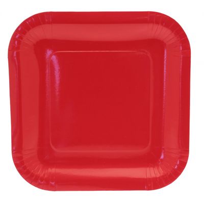 Square Red Plate
