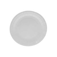 White Paper Plates Round - 7 inch (x8) 