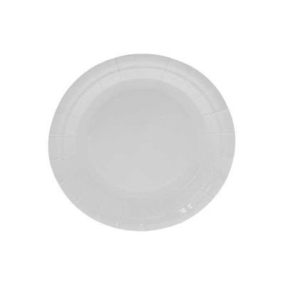 White Paper Plates Round - 7 inch (x8) 