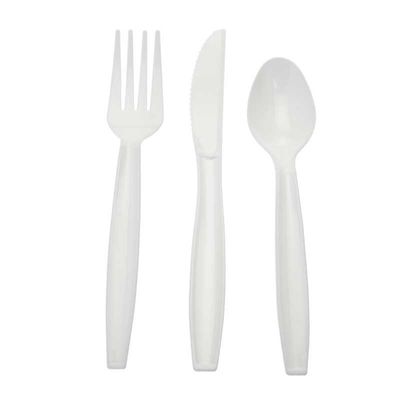 White Assorted Cutlery (Knife, Fork, Spoon) (x18) 