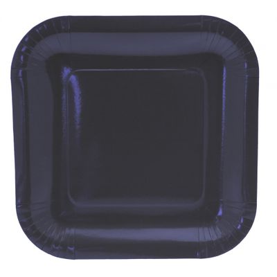 Dark Blue Paper Plates Square - 9 inch (x8)  