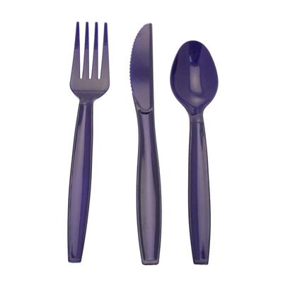 Dark Blue Assorted Cutlery (Knife, Fork, Spoon) (x18)  