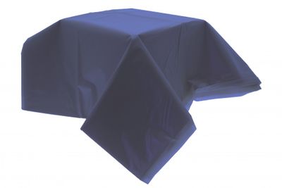 Dark Blue Rectangle Plastic Table Cover (54 x 104 inch)  