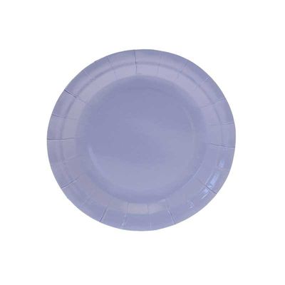 Light Blue Paper Plates Round - 7 inch (x8)  