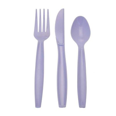 Light Blue Assorted Cutlery (Knife, Fork, Spoon) (x18) 