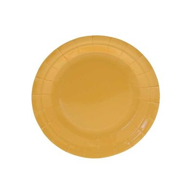 Yellow Paper Plates Round - 7 inch (x8)  