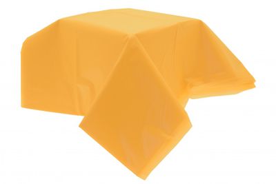 Yellow Rectangle Plastic Table Cover (54 x 104 inch) 