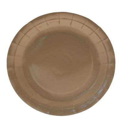 Gold Paper Plates Round - 9 inch (x8)  
