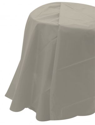 Silver Round Plastic Table Cover (84 inch) 