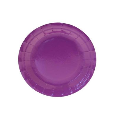 Purple Paper Plates Round - 7 inch (x8)  