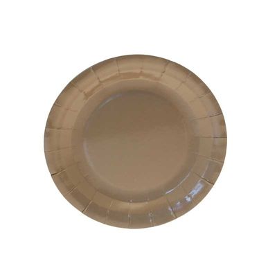 Gold Paper Plates Round - 7 inch (x8)  