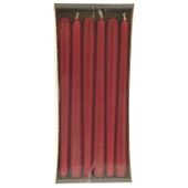 Taper Candles Dark Red Pk12 (250x23mm)