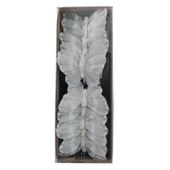 Feather Butterfly - White 7cm (Pk12)
