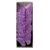 Glittered Butterfly Lilac 7cm (Pk12)