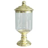 Cookie Jar with Golden Base/Lid (37.5H x 17cm)