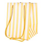 Yellow Candy Stripe Hand Tied Bag (19x25cm)