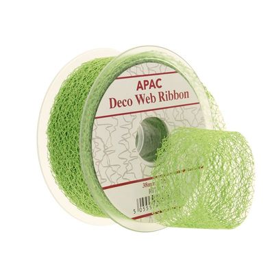 Lime Green Deco Web Ribbon (38mm x 20m)