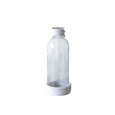Glass Bottle with Rope Top (17cm)