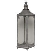 Antique Grey Lantern (27x26x89cm)