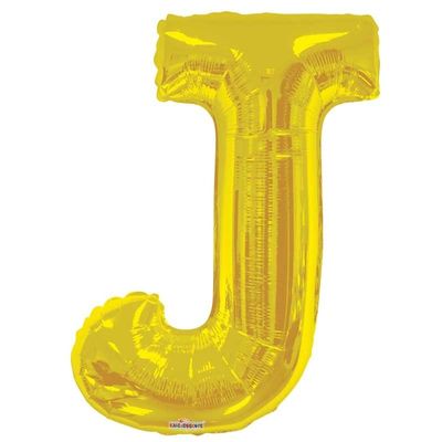 Letter Balloon - J - Gold (34 inch)