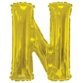 Letter Balloon - N - Gold (34 inch)