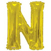 Letter Balloon - N - Gold (34 inch)