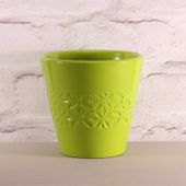 Crawford Pot - Apple Green (14 x 13.5cm)