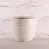 Augusta Flower Pot - White Wash (13 x 12cm)