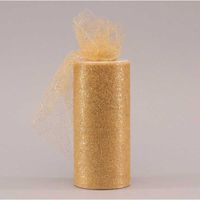 Gold Glitter Tulle  (15cm x 23m)