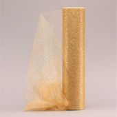 Gold Glitter Tulle  (30cm x 23m)