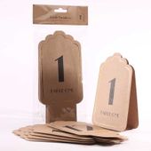 Kraft with Embossed Gold Table Numbers 1-12
