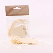 Ivory with Gold Glitter Luggage Tags x10 