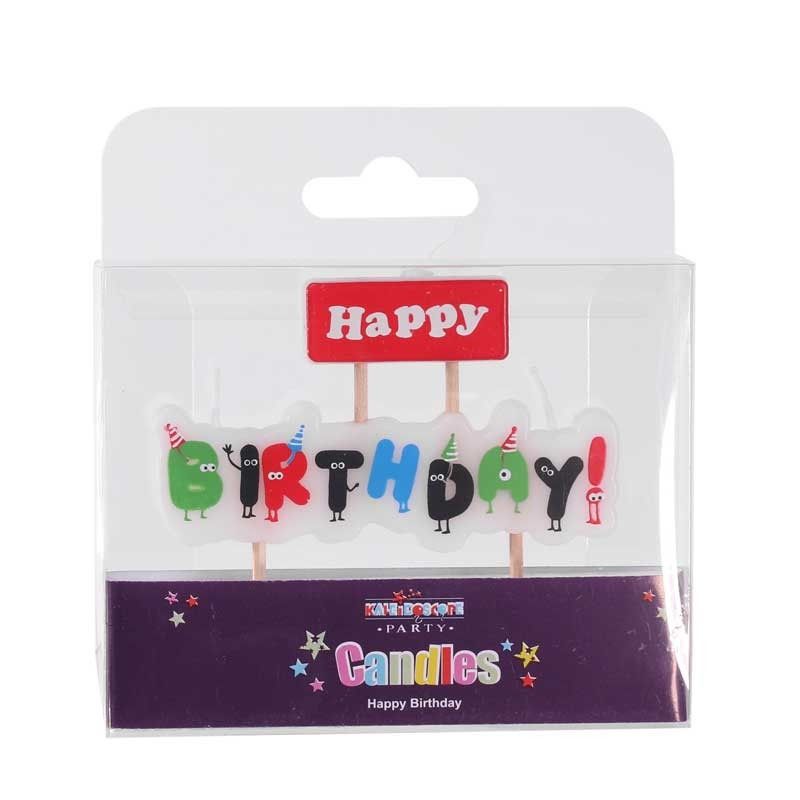 Happy Birthday Pick Candle Pack Of 6 Apac