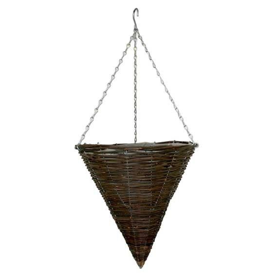 resin wicker hanging basket 14 in