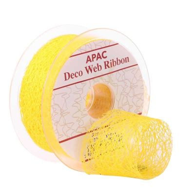 38mm x 20m Yellow Deco Web Ribbon (6/72)