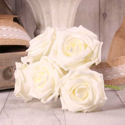 Foam Open Tea Rose X5 White (12/120)
