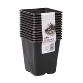 02976846 9cm Square Pots Black  PK12