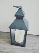 24 X 10.5 cm Black Lantern w/ LED candle