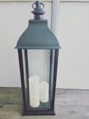 71 X 24 cm Black Lantern w/ LED candle
