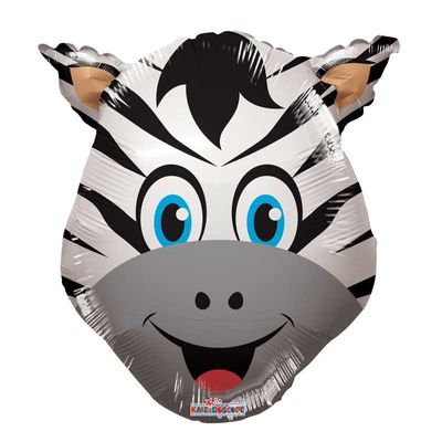 14" Zebra Balloon - Inflated